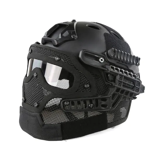 Caschi tattici protettivi con maschera completa e occhiali protettivi