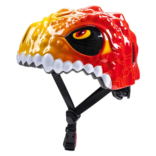 Casco da bici per bambini con dinosauro 3D, casco sportivo regolabile per bambini